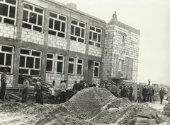 Budowa szkoły w Chrobrzu - 1974 r.