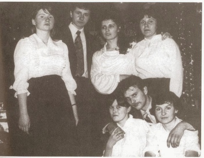 1982r., uczestnicy balu studniówkowego